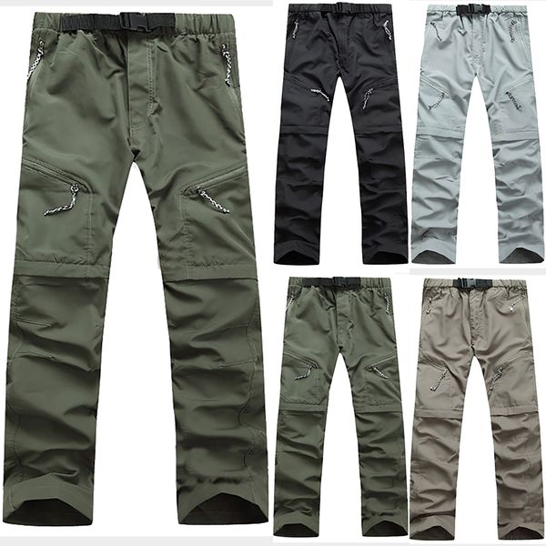 Stili Pantaloni estivi da uomo Pantaloni cargo da arrampicata rimovibili Abbigliamento da uomo Pantaloni da campeggio da trekking Pantaloni casual sportivi da caccia traspiranti