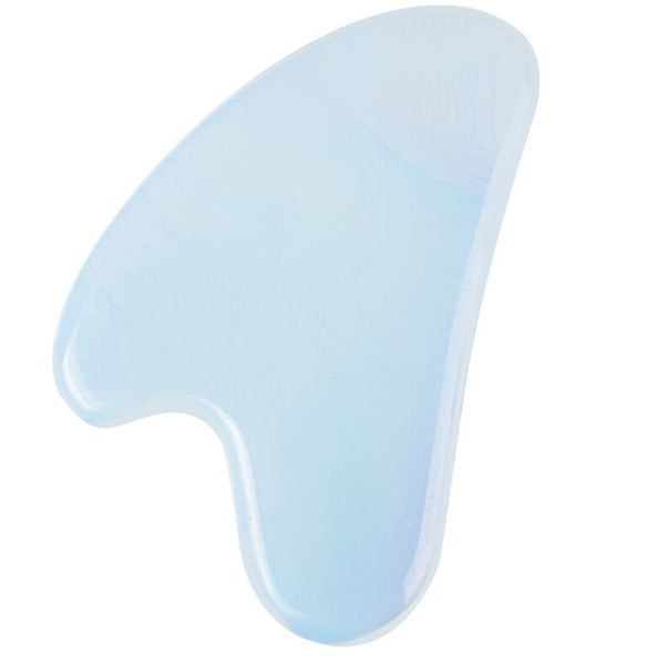 Azul Gua Sha Massagem Ferramenta Real Opal Natural Jade Stone Heart Forma para raspagem Facial e corpo spa de pele ajuda com a face levantando a circulação sanguínea