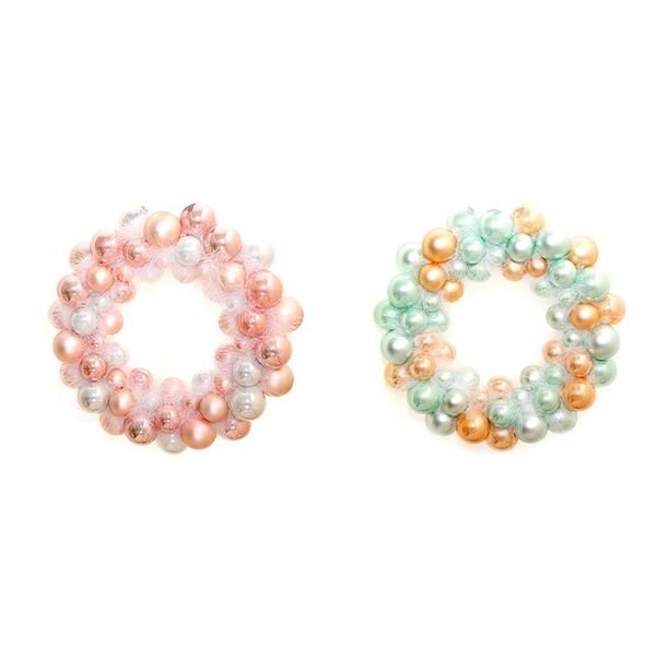 

decorative flowers & wreaths 55 balls make up christmas wreath decorations ball badminton ring year tree pink