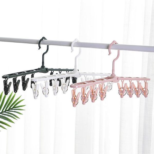 

hangers & racks household multi-clamp drying rack folding multi-functional