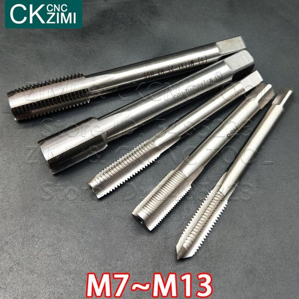 

hand tools 1p m7 m7.5 m8 m9 m9.5 m10 m11 m12 m13 hss tap straight shank taps for standard machines tapping metric plug right drill