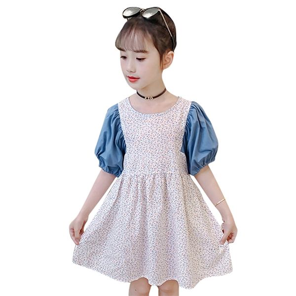 

teenage girl dresses patchwork dress girls dot pattern kids summer clothes 6 8 10 12 14 210527, Red;yellow