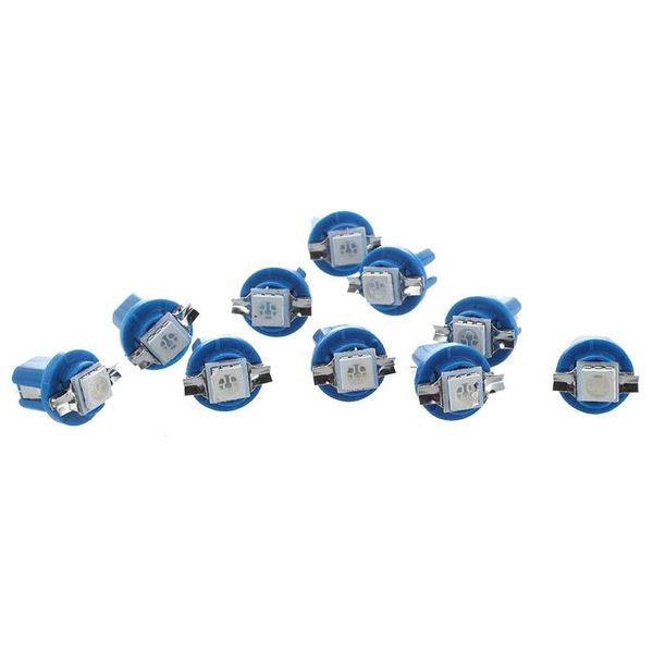 

car headlights 10x smd led bulb meter dashboard b8-5d t5 with blue tuning holder