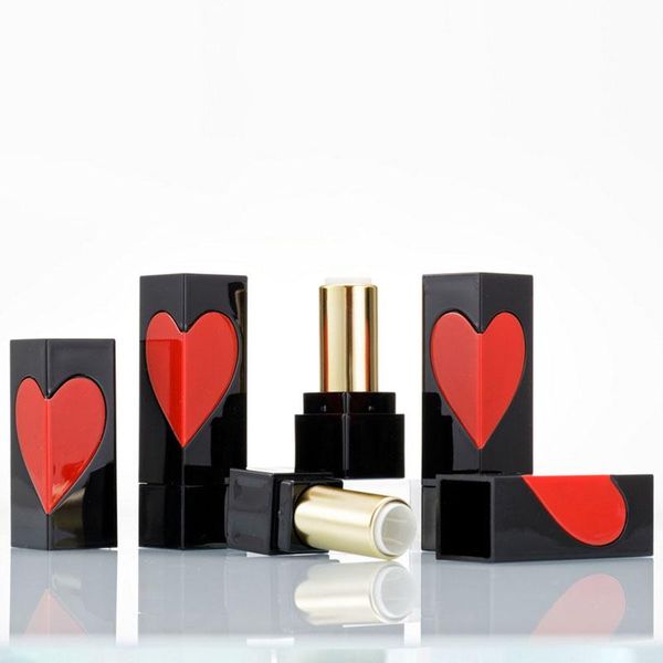 

storage bottles & jars black square empty clear tube 25 pieces 12.1mm cosmetic container packaging heart lipstick