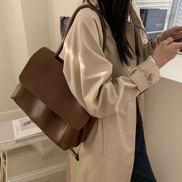 

large capacity soft face one shoulder handbag high sense tote bag versatile underarm bag