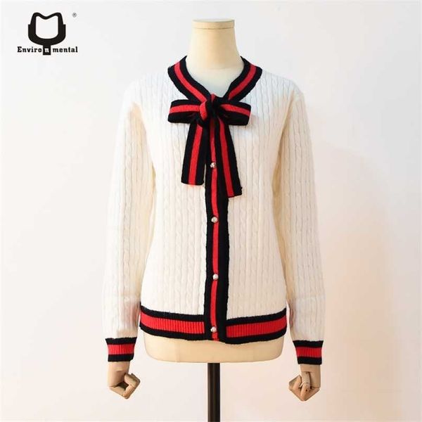 

women bowtie pure color sweater -l1178 211011, White;black