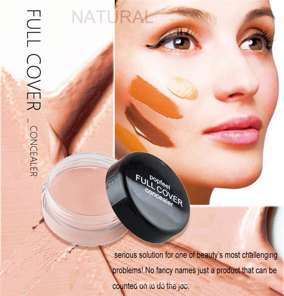 Rosto Maquiagem Cobertura Completa Concealer 5 Cores Natural Círculo Escuro Remoção Iluminada