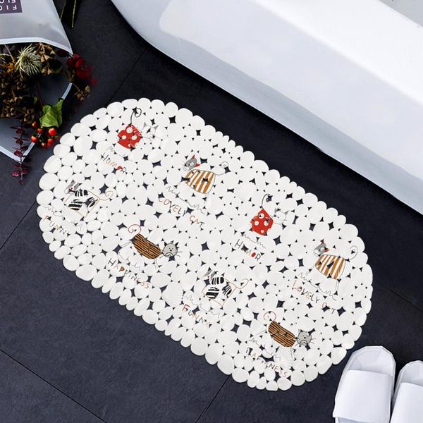 

bath mats pvc shower mat nonslip floor cartoon cat anti-slip bathroom