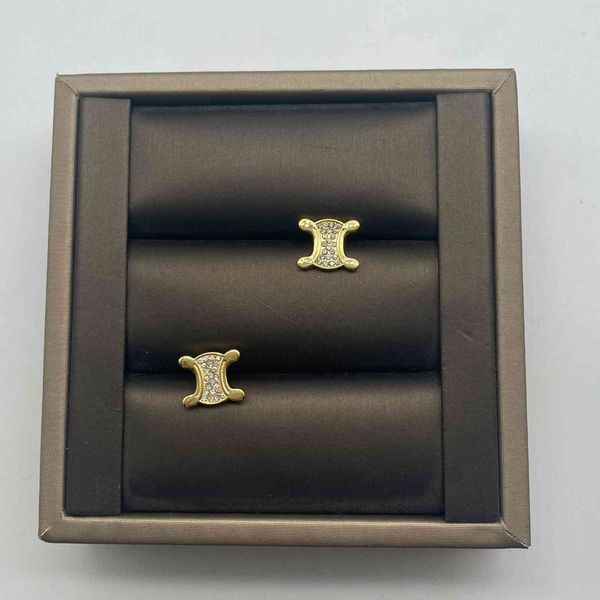 

special offer 2021 luxury designer jewelry / new triumphal arch rhinestone earrings for women, Silver