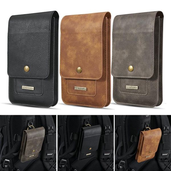 

ly universal phone bag for smartphone pu leather carry belt clip pouch waist purse case cover mobile dod886 wallets, Red;black
