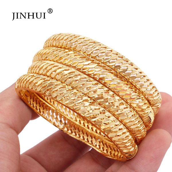 

bangle dubai luxury 24k gold plated bangles for women anniversary wedding gifts of african india bracelet jewelry wholesale, Black
