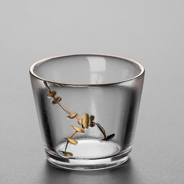 

thicken heat-resistant glass teacup chinese tea cup transparent master art small teacups home decoration accessories cups & saucers