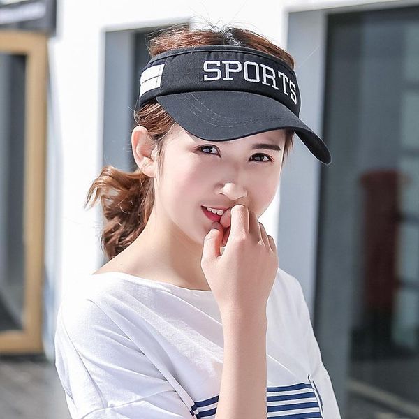 

outdoor hats sun protection sports running hat camping sport ladies letter printed caps, Black;white