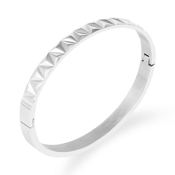

bangle winter style stainless steel cuff bracelets bangles for women gold color simple punk viking bracelet fashion jewelry, Black