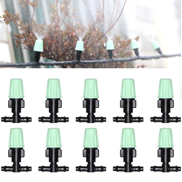 

watering equipments rbcfhl 20-200pcs adjustable garden drip irrigation misting nozzles micro flow head drippers for 4/7mm 1/4 inch tubing ho