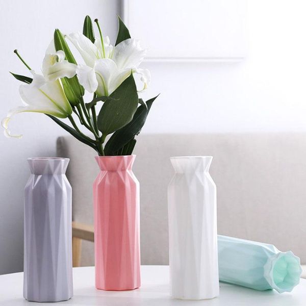 

vases european-style vase anti-ceramic home decoration plastic creative wedding flower arrangement anti-fall