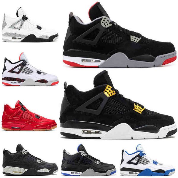

men 4 4s basketball shoe cactus jack white cement black cat fire red game royal motor mens sport sneakers designer shoes 40-47
