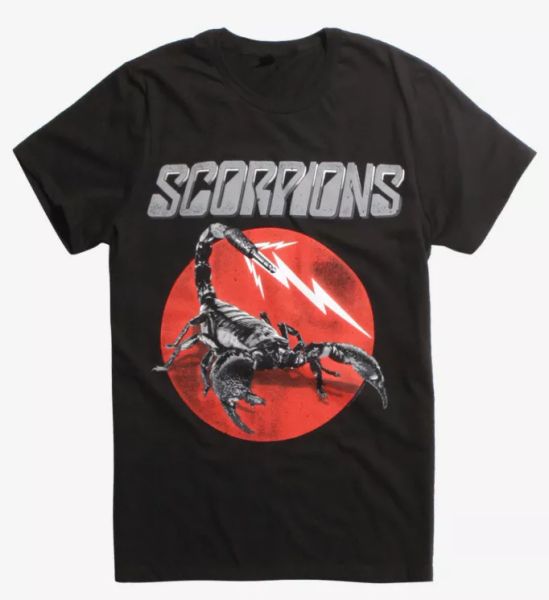 

Scorpions JACK STINGER T-Shirt Rock Band NEW Licensed & Official, White;black