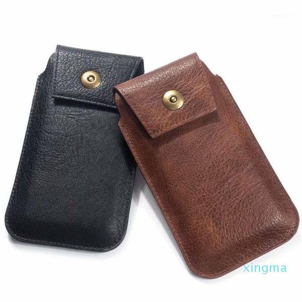 Vintage PU couro homens bolsa de telefone Bolsa portátil Bolso Bolso Cinto Cinto Loop Holster Carteira Carrete Caso Purse1