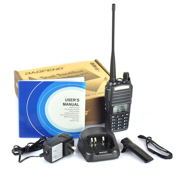 

walkie talkie 100% brand baofeng authorized 5w dual band 128 channels two way radio uv82 ham transceiver