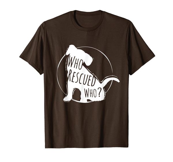 

rescue dog owner who rescue who shirt, White;black