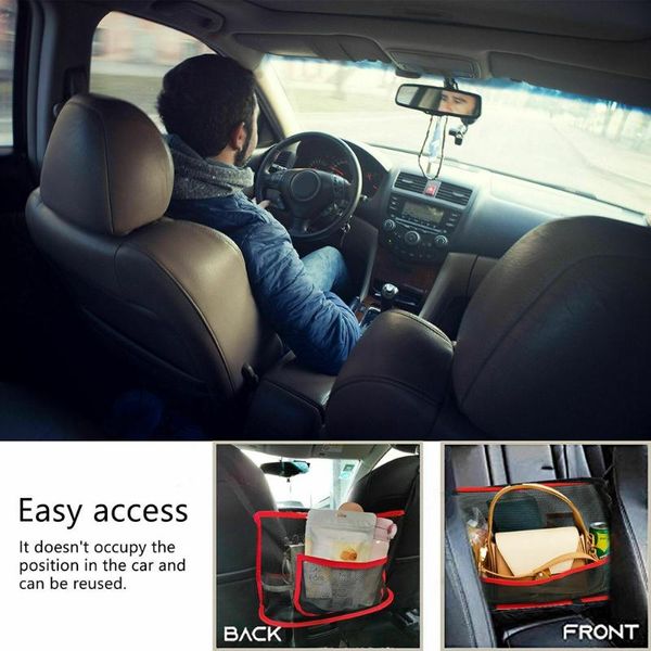 

car organizer storage net pocket handbag 40*24cm advanced mesh bag polyester