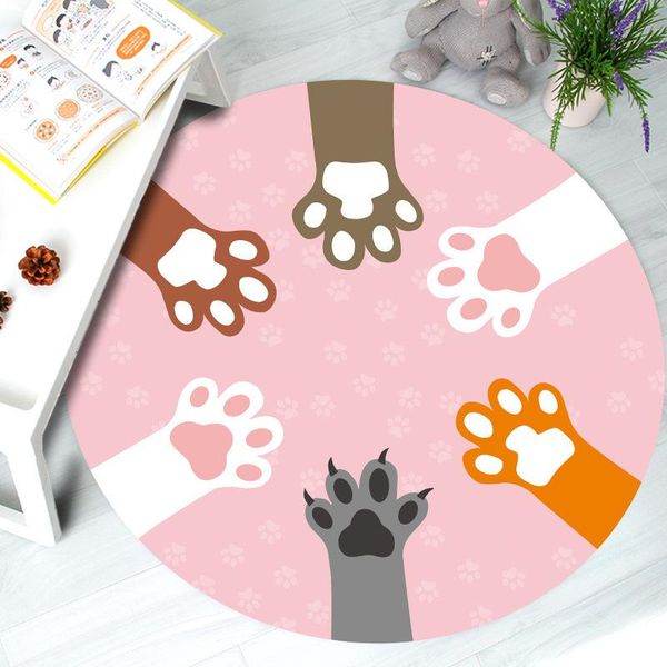 

carpets printing decorative carpet cartoon living room coffee table bedroom floor mat crystal velvet cushion restaurant round