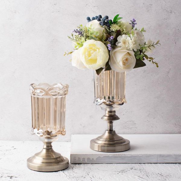 

vases european style modern vase decoration home luxury crystal glass transparent aesthetic room decor jarrones bc50vs