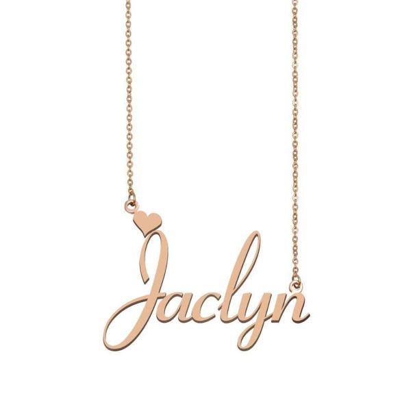 

pendant necklaces jaclyn name necklace , custom for women girls friends birthday wedding christmas mother days gift, Silver
