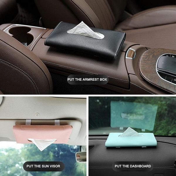 Caixa de tecidos organizadores de carros Defina a toalha do sol Sun Visor Saco titular Auto Storage Storage decoração para acessórios 1 PCs