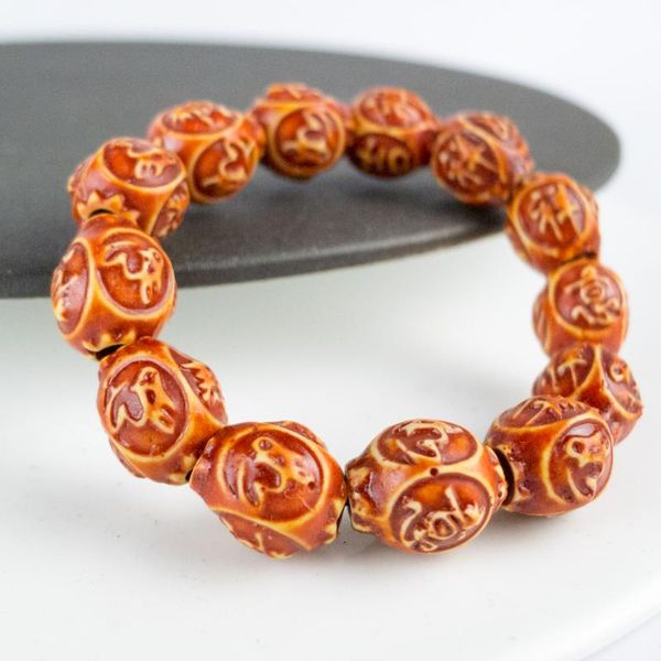 

beaded, strands mem's bracelet limitation yak bone material art vintage bracelets for man #gz412, Black