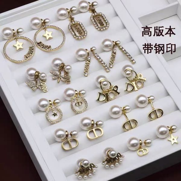 

fine jewelry online family double faced earrings front and back letter star asymmetric minority simple silver needle 65% off store online sa, Golden;silver