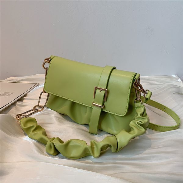 

one-shoulder fresh small bag of 2021ins fashion new trendy korean version simple summer female net red messenger fold mukom