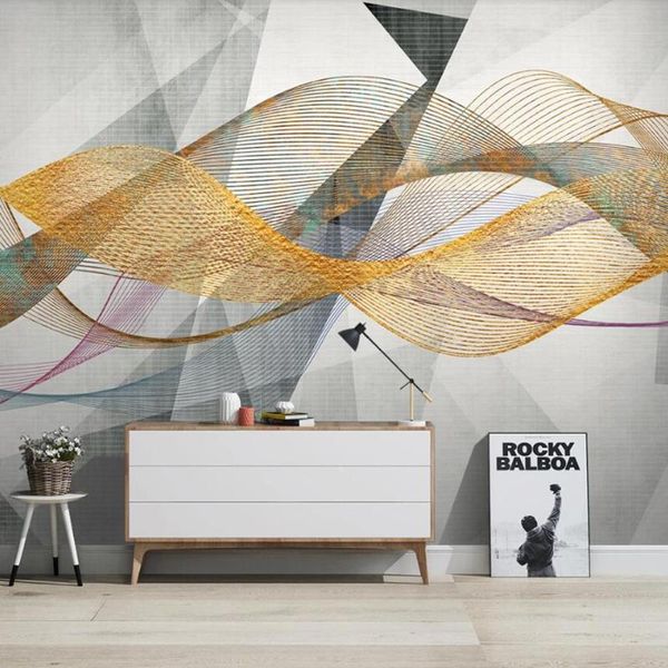 

wallpapers milofi custom 3d mural wallpaper nordic minimalist geometric abstract lines living room bedroom background wall decoration paint