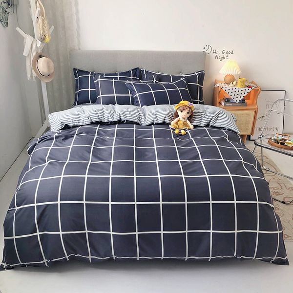 

nordic style simple aloe cotton solid color 4-piece naked bed sheet quilt cover 3-piece dormitory student bedding