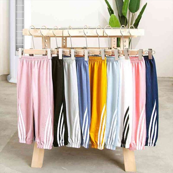 

children mosquito pants boys girls bloomers summer thin harem trousers baby cool loose casual sports lantern pants kids clothes, Blue