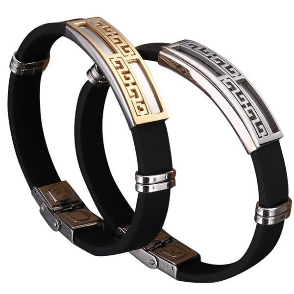 

link, chain 2pcs length adjustable titanium steel strap bracelets for men women watch band style punk christian cross prayer male bracelet, Black
