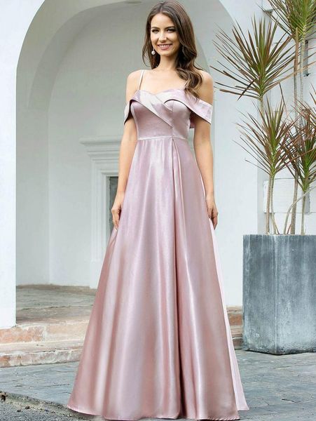 

party dresses elegant evening a-line spaghetti straps satin backless dubai abaya saudi arabic long gown prom, White;black