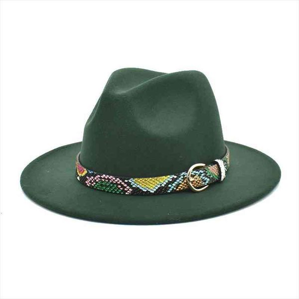 

green fedora hat leopard chain hat jazz hats for women and men red wide brim bowler wholesale, Blue;gray