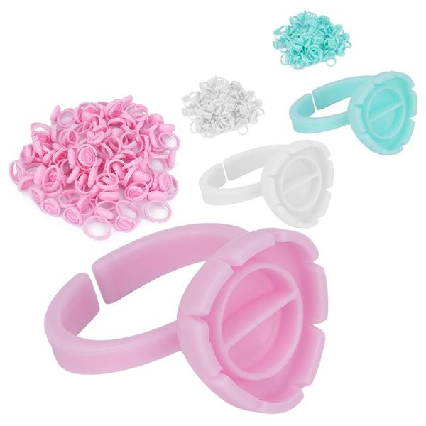 

eyebrow tools & stencils disposable glue cups plastic material separate design clean and hygienic lash holder ring cup for to hold eyelash