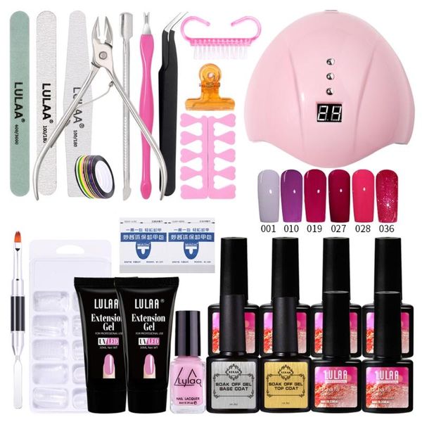 

nail set 36w uv led lamp for manicure gel polish kit varnish sets art tools kits