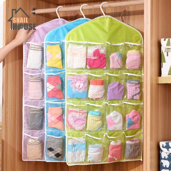 

snailhouse hanger storage organizer socks bra underwear tidy rack door bag bathroom household sundries hanging boxes & bins