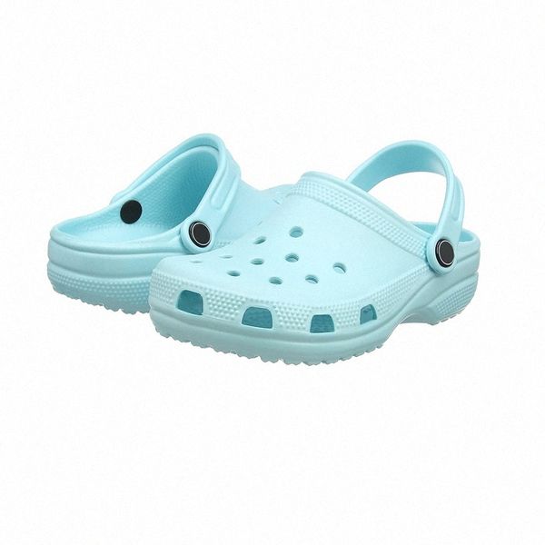 

with box womens summer sandals casual slide beach slippers breathable hole flats croci male water hollow shoes men e6ij#, Black