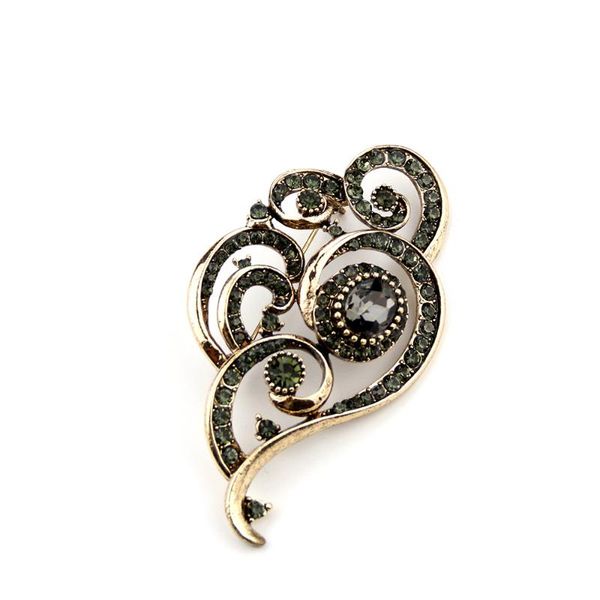

pins, brooches sunspicems elegent bohemia women brooch gray crystal retor gold color ethnic turkish wedding jewelry caftan hijab scarf pins