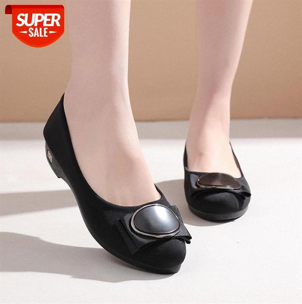 

old beijing cloth shoes women's soft sole breathable fashion work black professional non-slip mother single for #kv0e