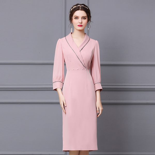 

casual dresses superior quality spring work solid xxl summer office women's party dress slim nail and drill pearl s0re, Black;gray