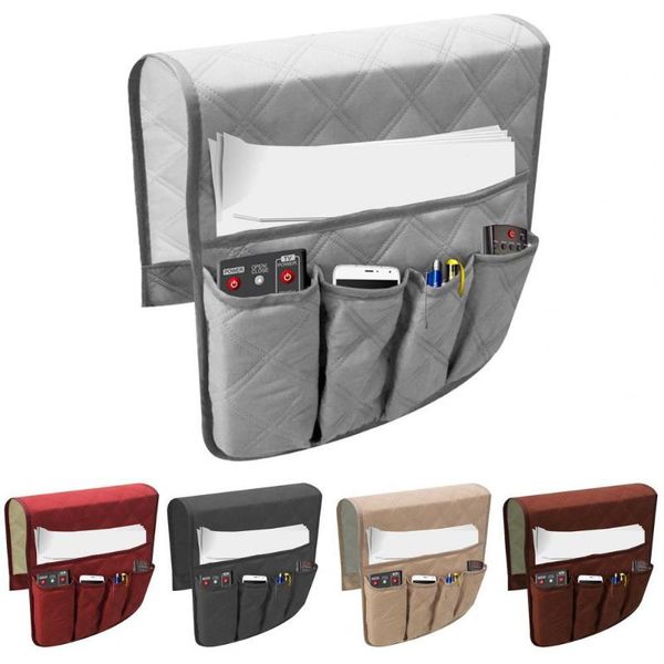 

waterproof sofa armrest storage organizer 5 pockets for phone book magazines bags
