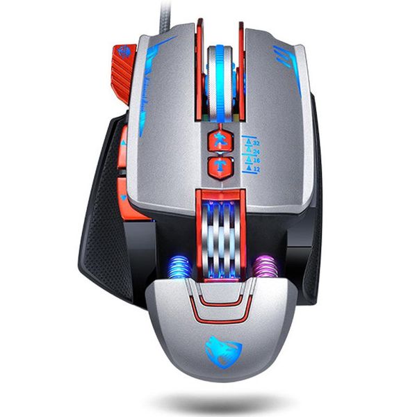 

mice professional 3200dpi gaming mouse optical usb wired computer gamer led game opto-electronic for pc pro