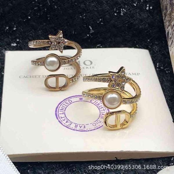 

75% off outlet online opening adjustment brass fashion personality letter five pointed star ring female, Silver