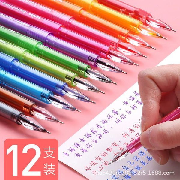 

gel pens 12pc color korea cute sign kawaii pen beautiful candy creative